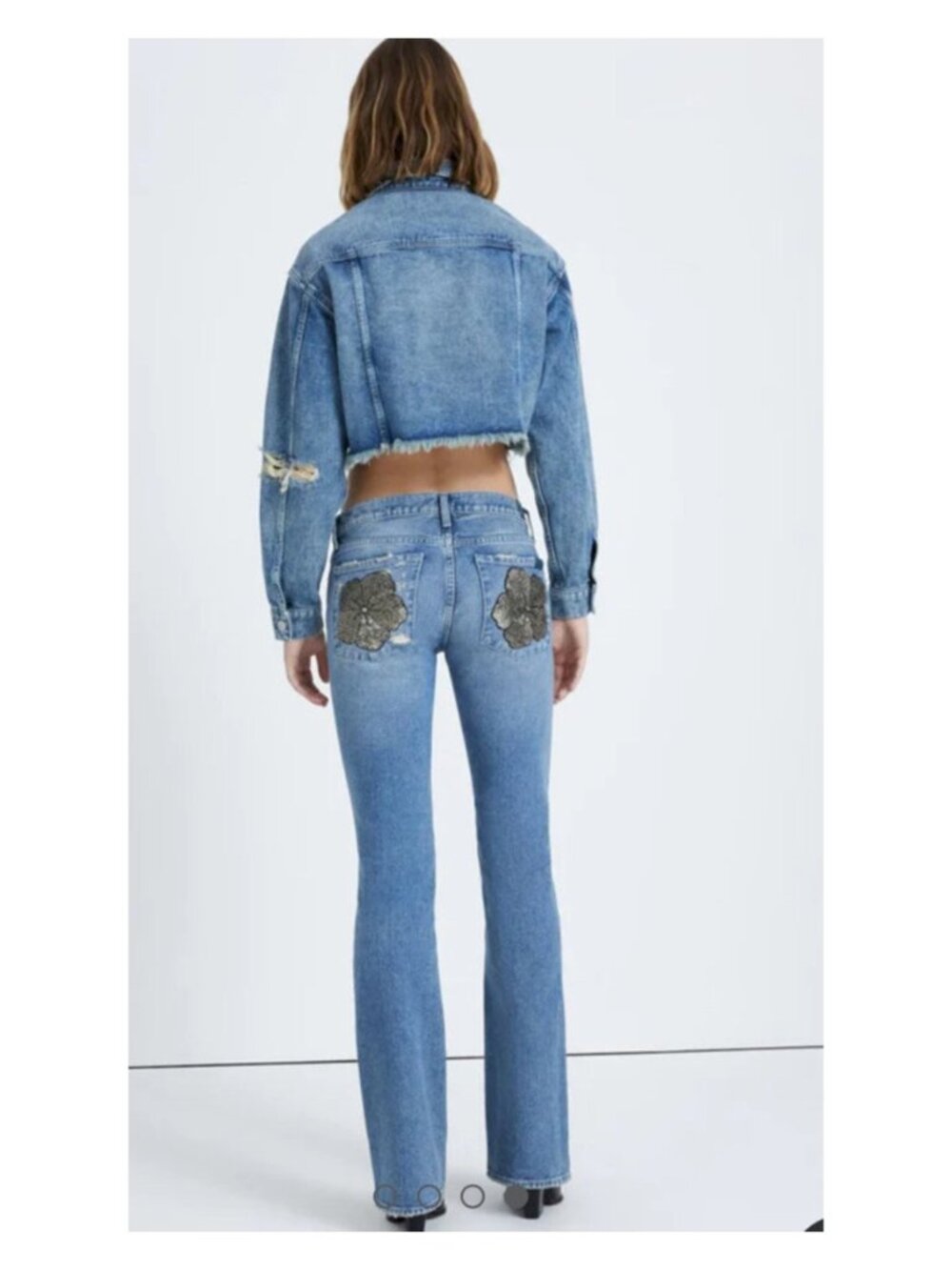 7 For All Mankind Original Distressed Bootcut Jeans Maribel Size 24 NWT